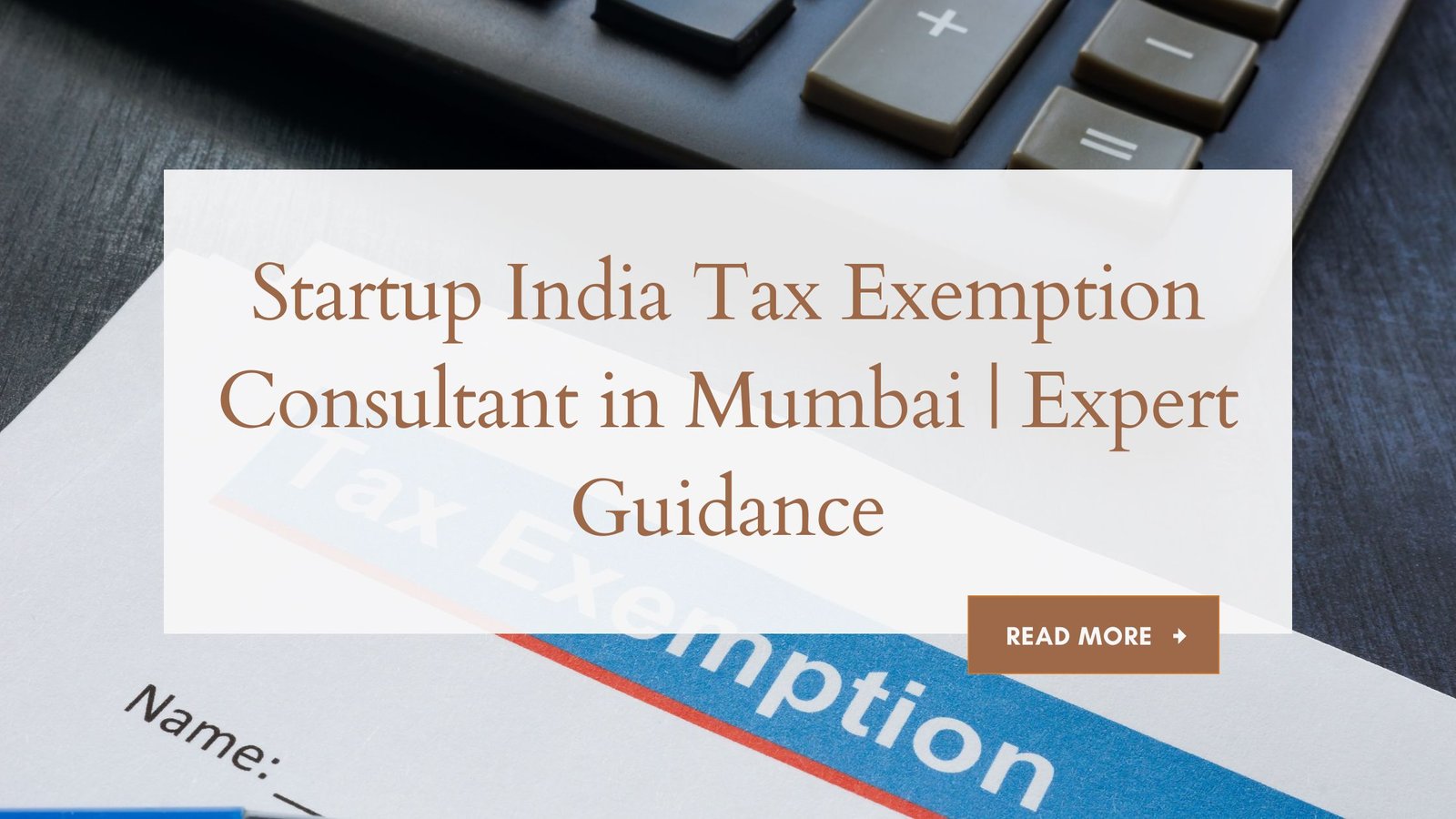 startup India tax exemption consultant in Mumbai